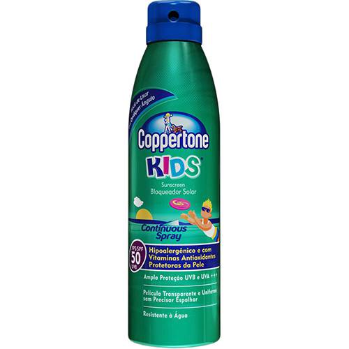 Protetor Solar Coopertone Continuous Spray Kids FPS 50 177ml
