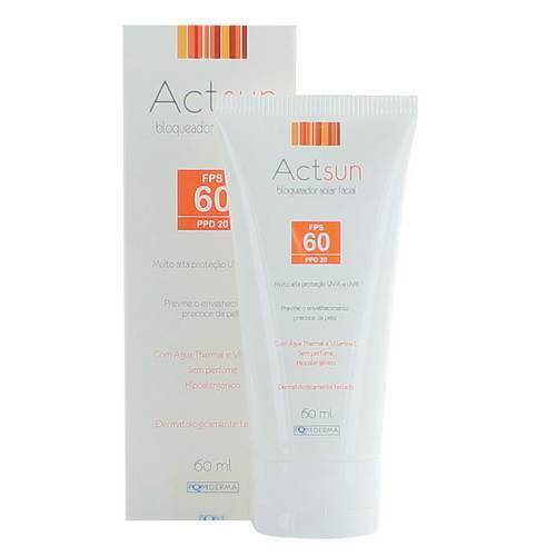 Protetor Solar Facial Actsun Fps 60 com 60 Ml