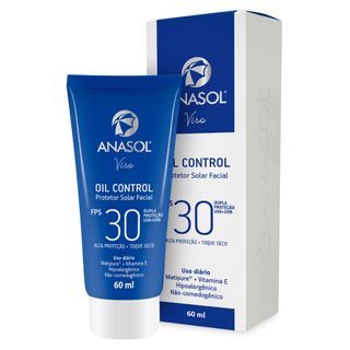 Protetor Solar Facial Anasol - Viso Oil Control FPS30 60ml