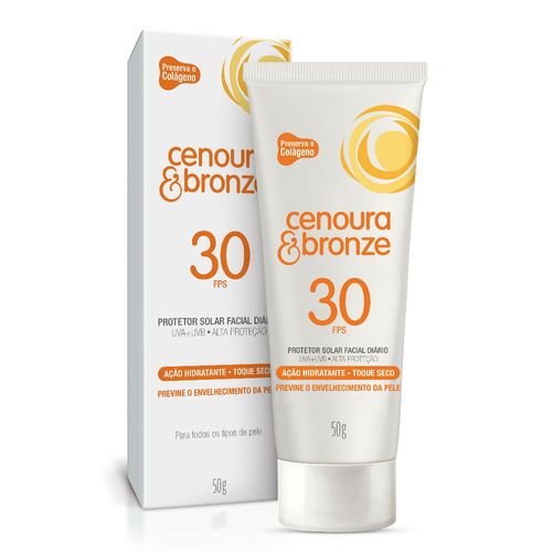 Protetor Solar Facial Cenoura & Bronze FPS 30 50g