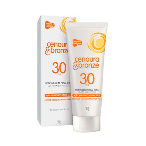 Protetor Solar Facial Cenoura & Bronze FPS 30 Loção com 50g
