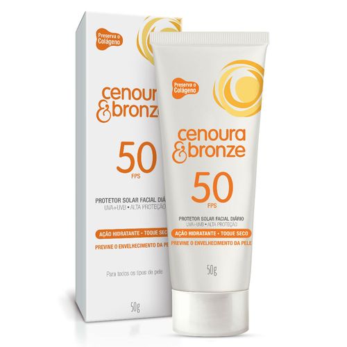 Protetor Solar Facial Cenoura & Bronze FPS50 50g