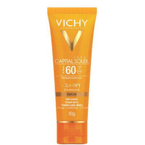 Protetor Solar Facial Clareador Capital Soleil Clarify Fps 60 com Cor Vichy