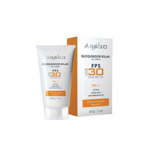 Protetor Solar Facial Gel Creme 60g - Fps30 - Arago