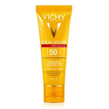 Protetor Solar Facial Idéal Soleil Anti-idade Toque Seco Fps50 Vichy 40g