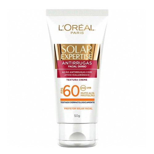 Protetor Solar Facial L'oréal Solar Expertise Antirrugas FPS 60 Creme com 50g