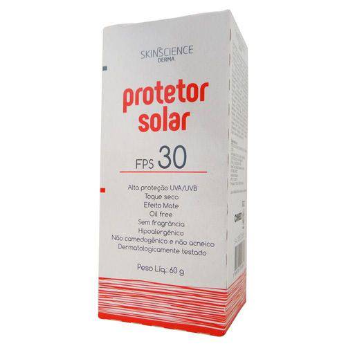 Protetor Solar Facial Skinscience Derma Oil Free Efeito Matte - Fps30, 60g
