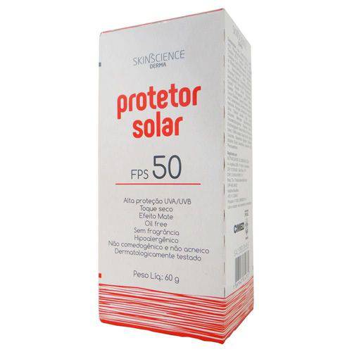 Protetor Solar Facial Skinscience Derma Oil Free Efeito Matte - Fps50, 60g