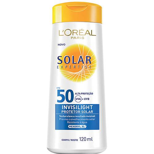 Protetor Solar L'Oréal Paris Expertise Invisilight FPS 50 120ml
