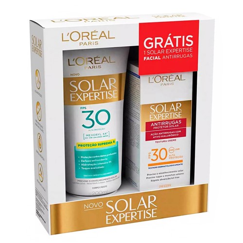 Protetor Solar L'oréal Solar Expertise Supreme Protect FPS 30 Loção 200ml + Grátis 1 Solar Expertise Antirrugas 50g