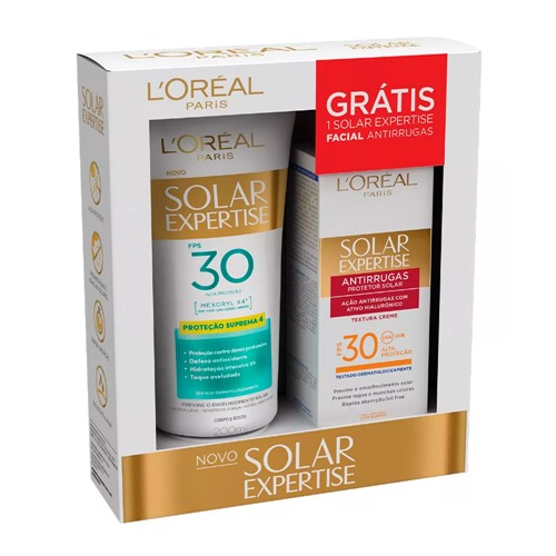 Protetor Solar L'oréal Solar Expertise Supreme Protect FPS 30 Loção 200ml + Grátis Solar Expertise Facial Antirrugas 25g