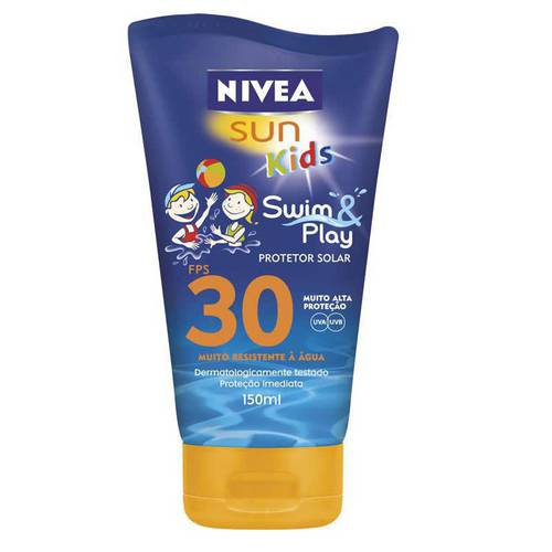 Protetor Solar Nivea Sun Kids Swim Play Fps 30 com 150 Ml