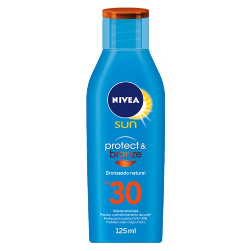 Protetor Solar Nivea Sun Protect & Bronze FPS 30 Loção com 125ml