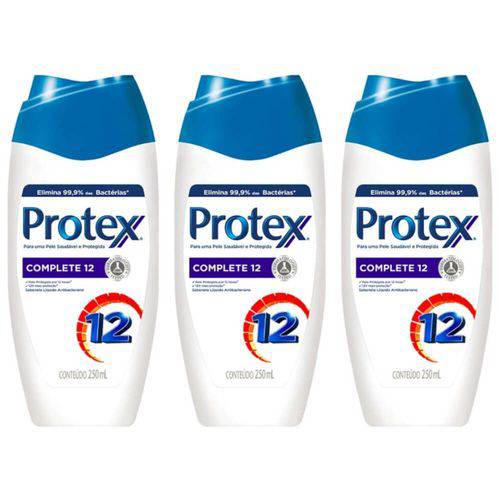 Protex Complete 12 Sabonete Líquido 250ml (kit C/03)