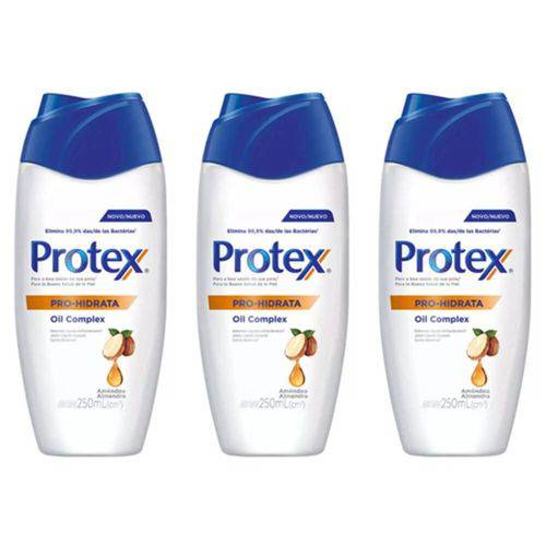 Protex Pro Hidrata Sabonete Líquido Amêndoas 250ml (kit C/03)