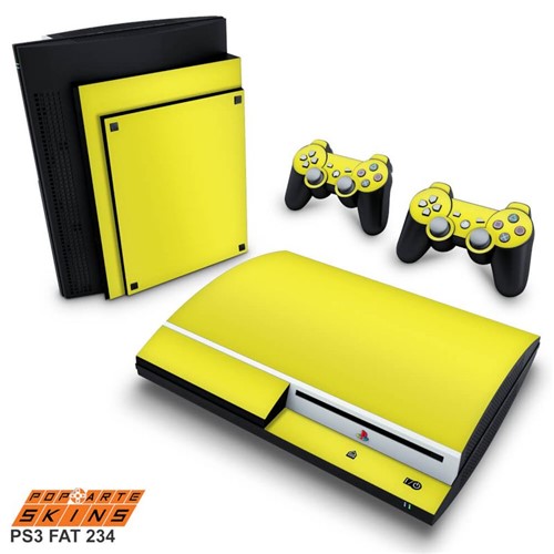 PS3 Fat Skin - Amarelo Adesivo Brilhoso
