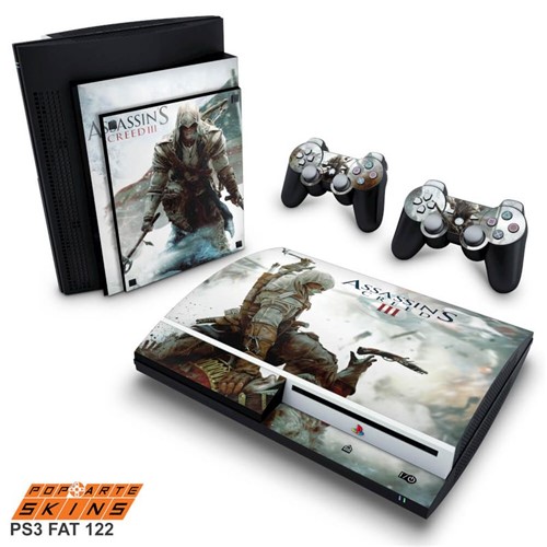 PS3 Fat Skin - Assassins Creed 3 Adesivo Brilhoso