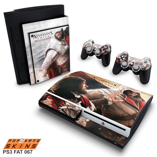 PS3 Fat Skin - Assassins Creed Brotherhood #B Adesivo Brilhoso