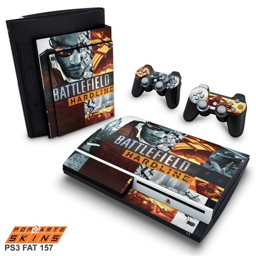 PS3 Fat Skin - Battlefield Hardline Adesivo Brilhoso