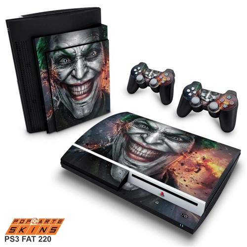 PS3 Fat Skin - Coringa Joker #B Adesivo Brilhoso
