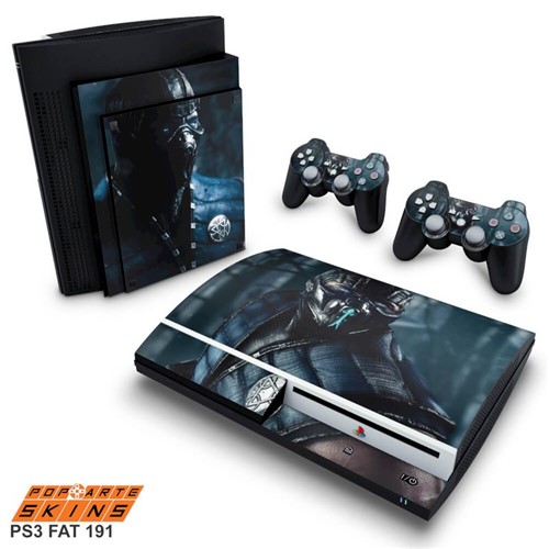 PS3 Fat Skin - Mortal Kombat X Subzero Adesivo Brilhoso