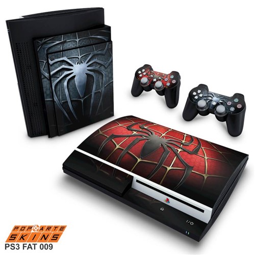 PS3 Fat Skin - Spider Man - Homem Aranha Adesivo Brilhoso
