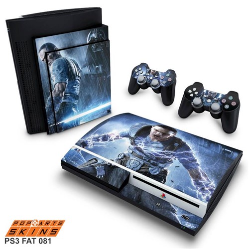 PS3 Fat Skin - Star Wars The Force Unleashed Adesivo Brilhoso