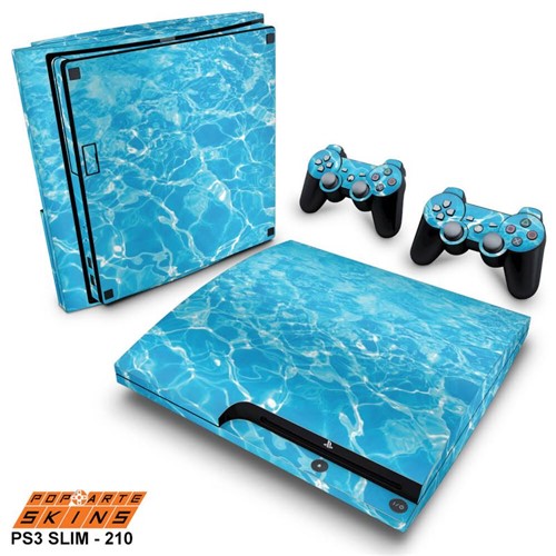 PS3 Slim Skin - Aquático Água Adesivo Brilhoso
