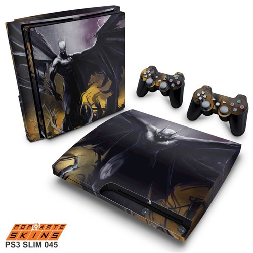 PS3 Slim Skin - Batman Adesivo Brilhoso