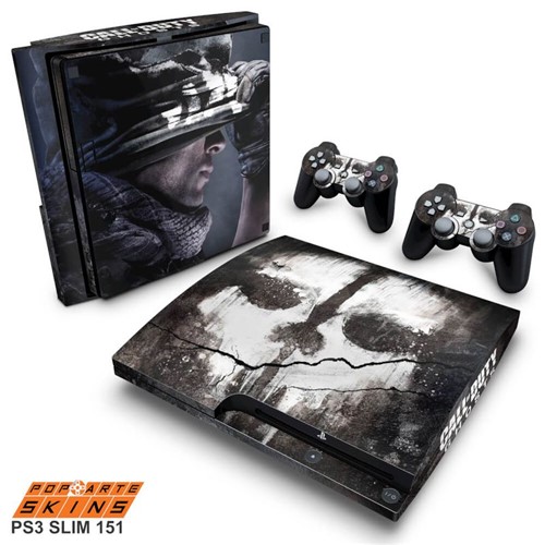 PS3 Slim Skin - Call Of Duty Ghosts Adesivo Brilhoso