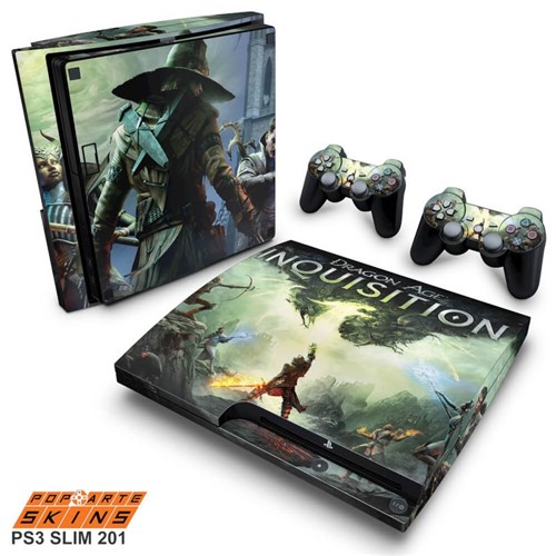 PS3 Slim Skin - Dragon Age: Inquisition Adesivo Brilhoso