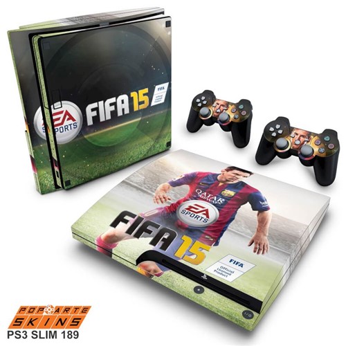 PS3 Slim Skin - FIFA 15 Adesivo Brilhoso