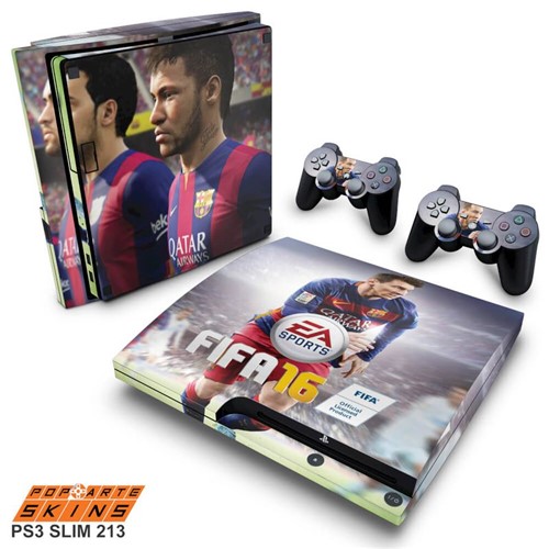 PS3 Slim Skin - FIFA 16 Adesivo Brilhoso