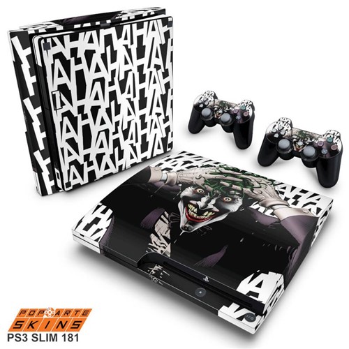 PS3 Slim Skin - Joker Coringa Adesivo Brilhoso