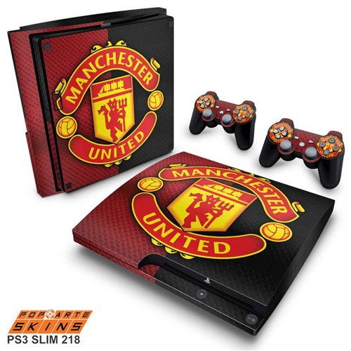 PS3 Slim Skin - Manchester United Adesivo Brilhoso