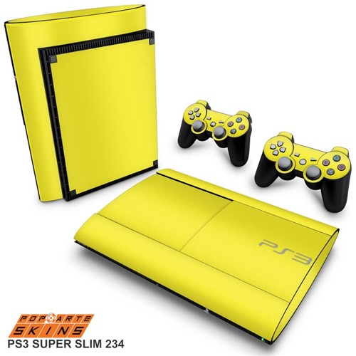 PS3 Super Slim Skin - Amarelo Adesivo Brilhoso