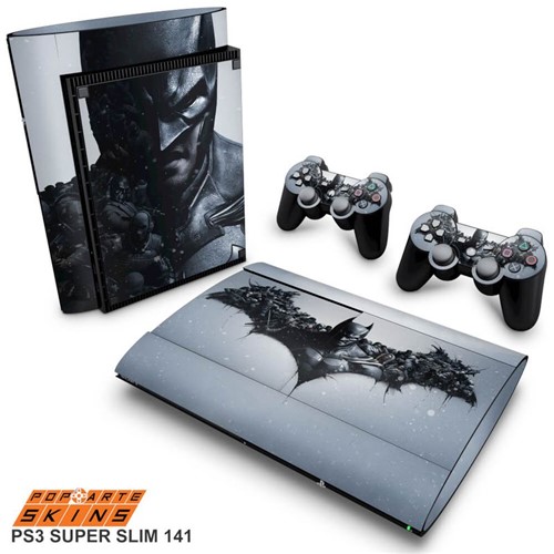 PS3 Super Slim Skin - Batman Akham Origins Adesivo Brilhoso