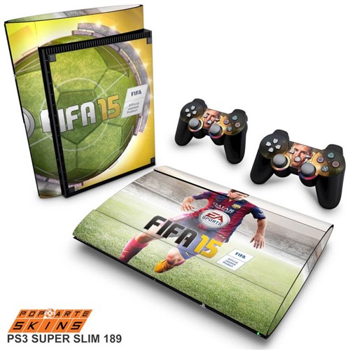 PS3 Super Slim Skin - FIFA 15 Adesivo Brilhoso