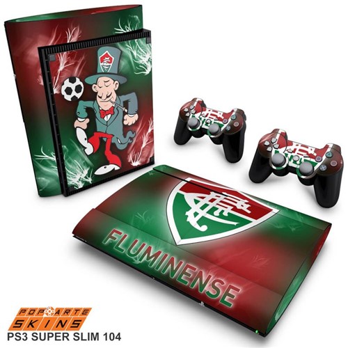 PS3 Super Slim Skin - Fluminense Adesivo Brilhoso