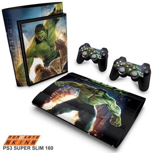 PS3 Super Slim Skin - Hulk Adesivo Brilhoso
