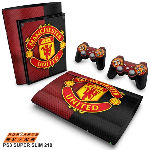 PS3 Super Slim Skin - Manchester United Adesivo Brilhoso