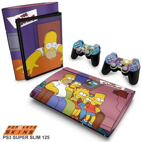 PS3 Super Slim Skin - The Simpsons Adesivo Brilhoso