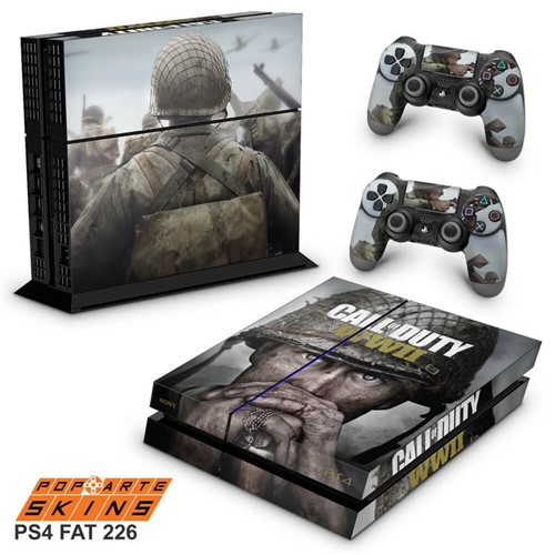 Ps4 Fat Skin - Call Of Duty WW2 Adesivo Brilhoso
