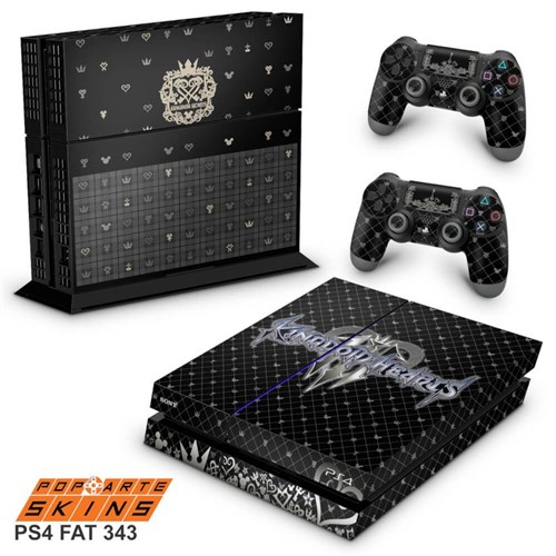 PS4 Fat Skin - Kingdom Hearts 3 III Adesivo Brilhoso