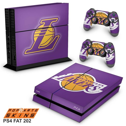 Ps4 Fat Skin - Los Angeles Lakers - NBA Adesivo Brilhoso