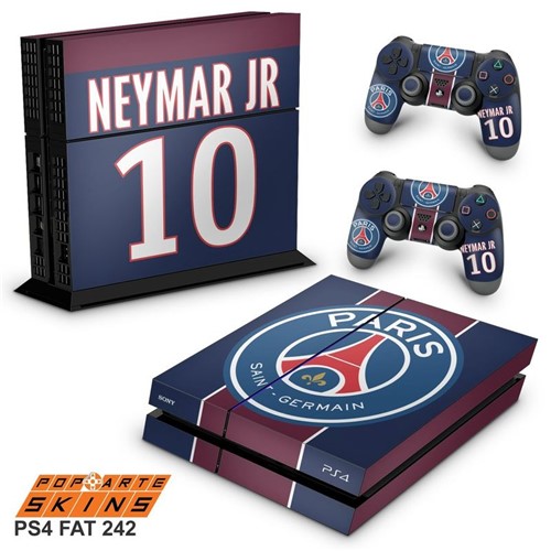 Ps4 Fat Skin - Paris Saint Germain Neymar Jr PSG Adesivo Brilhoso