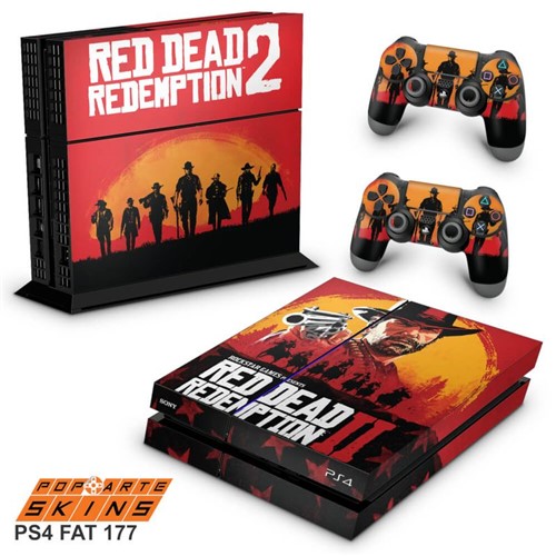 Ps4 Fat Skin - Red Dead Redemption 2 Adesivo Brilhoso