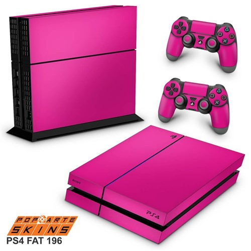 Ps4 Fat Skin - Rosa Pink Adesivo Brilhoso