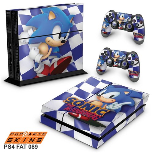 Ps4 Fat Skin - Sonic The Hedgehog Adesivo Brilhoso