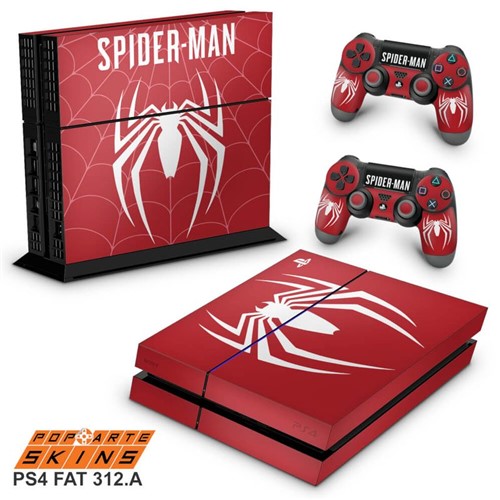 Ps4 Fat Skin - Spider-man Bundle #a Adesivo Brilhoso